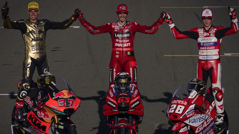 Augusto Fernandez, Pecco Bagnaia, dan Izan Guevara