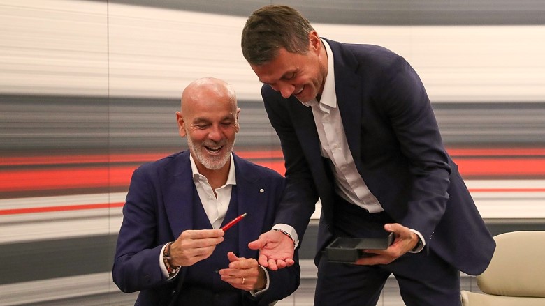 Stefano Pioli dan Paolo Maldini