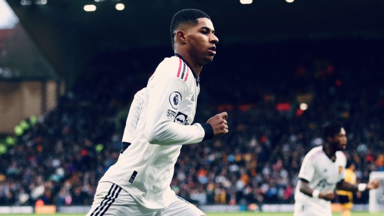 Marcus Rashford cetak gol untuk Manchester United