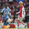 Caicedo pada laga Brighton vs Arsenal