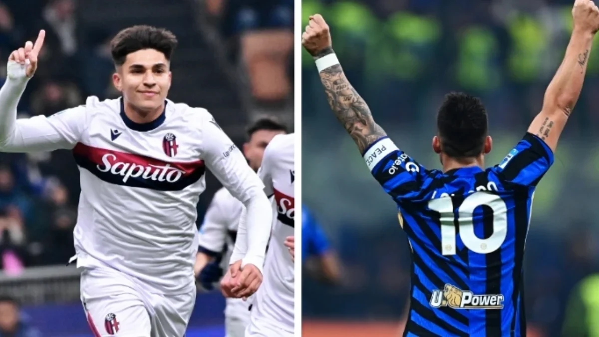 Kolase foto Santiago Castro dan Lautaro Martinez